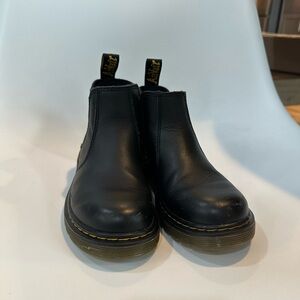 Dr.Martins Black Leather Chelsea Boots Kids